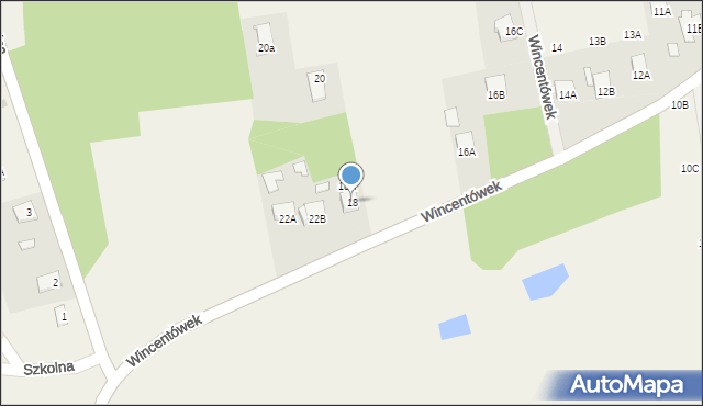 Wincentówek, Wincentówek, 18, mapa Wincentówek