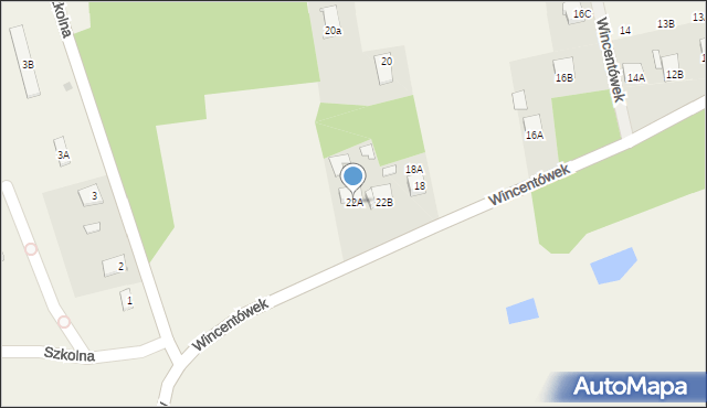Wincentówek, Wincentówek, 22A, mapa Wincentówek