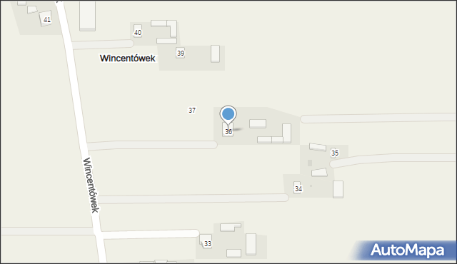 Wincentówek, Wincentówek, 36, mapa Wincentówek