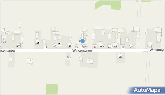 Wincentynów, Wincentynów, 14, mapa Wincentynów