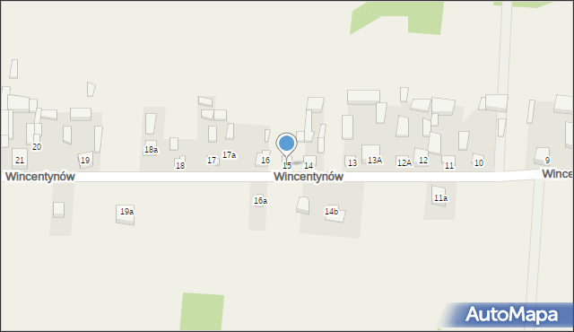 Wincentynów, Wincentynów, 15, mapa Wincentynów