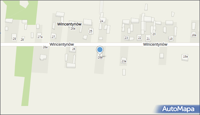 Wincentynów, Wincentynów, 24a, mapa Wincentynów