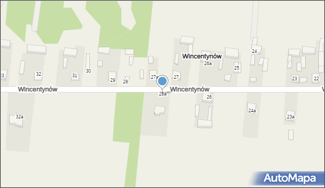 Wincentynów, Wincentynów, 28a, mapa Wincentynów