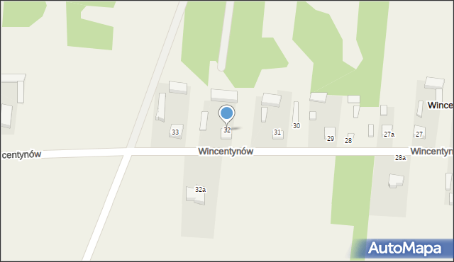 Wincentynów, Wincentynów, 32, mapa Wincentynów