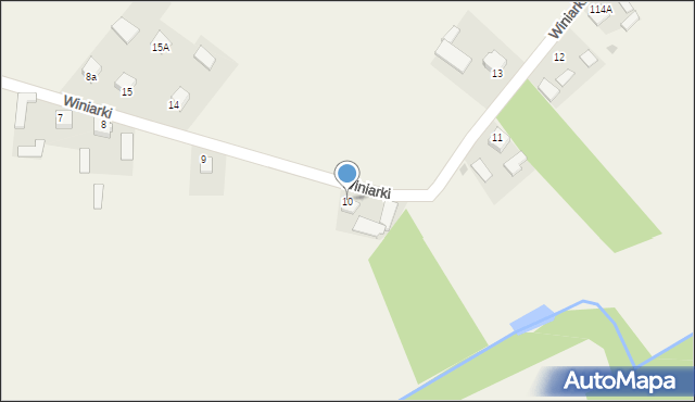 Winiarki, Winiarki, 10, mapa Winiarki