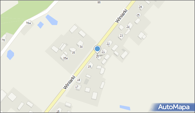 Winiarki, Winiarki, 20, mapa Winiarki