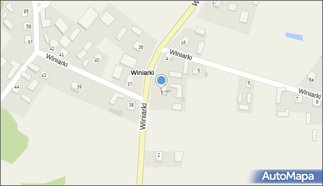 Winiarki, Winiarki, 3, mapa Winiarki