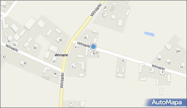 Winiarki, Winiarki, 5, mapa Winiarki