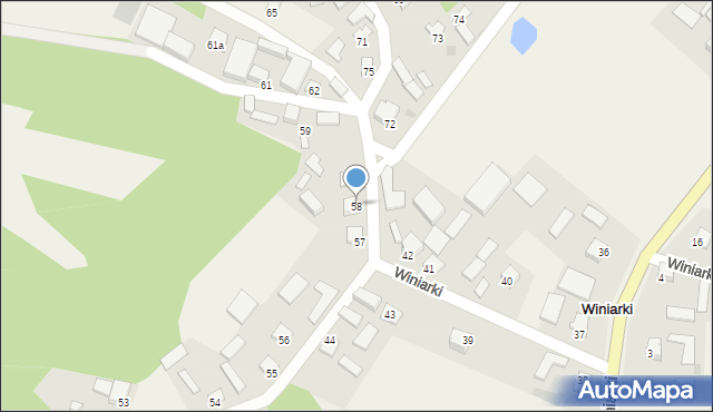 Winiarki, Winiarki, 58, mapa Winiarki