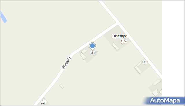 Winiary, Winiary, 111, mapa Winiary