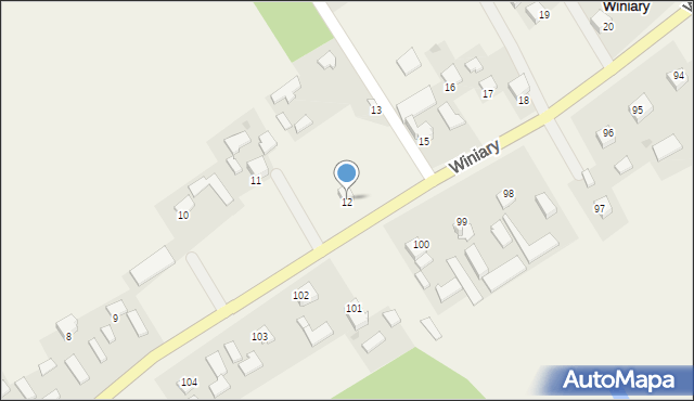 Winiary, Winiary, 12a, mapa Winiary