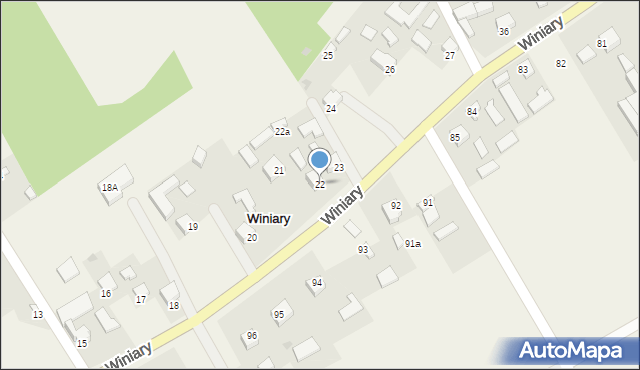 Winiary, Winiary, 22, mapa Winiary