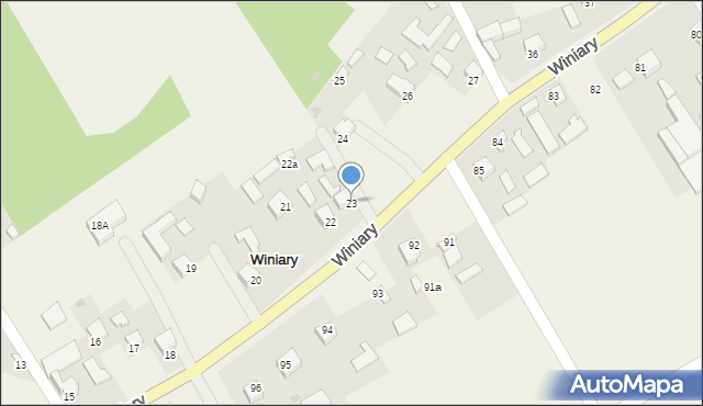 Winiary, Winiary, 23, mapa Winiary