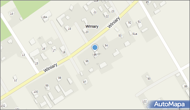 Winiary, Winiary, 95, mapa Winiary