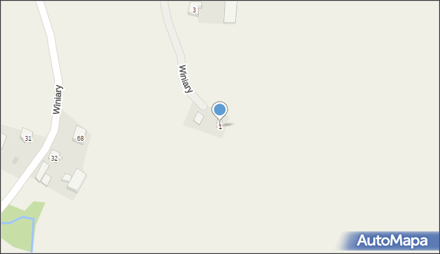 Winiary, Winiary, 1, mapa Winiary