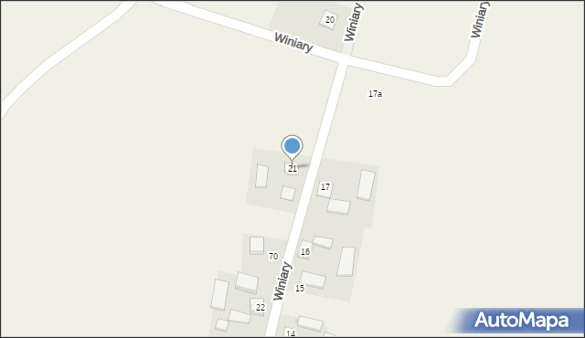 Winiary, Winiary, 21, mapa Winiary