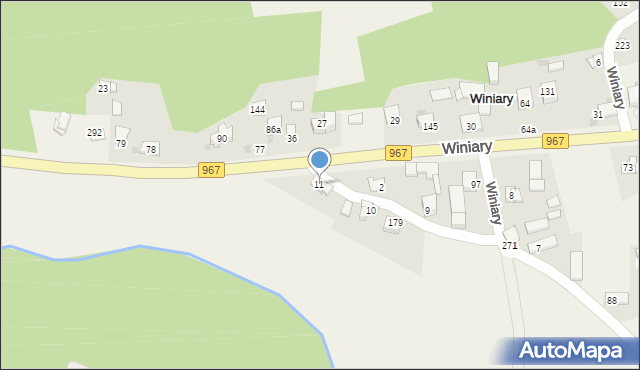 Winiary, Winiary, 11, mapa Winiary