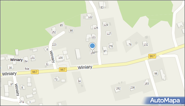 Winiary, Winiary, 130, mapa Winiary
