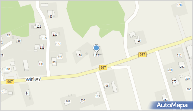 Winiary, Winiary, 132, mapa Winiary