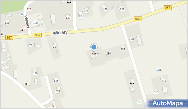 Winiary, Winiary, 262, mapa Winiary