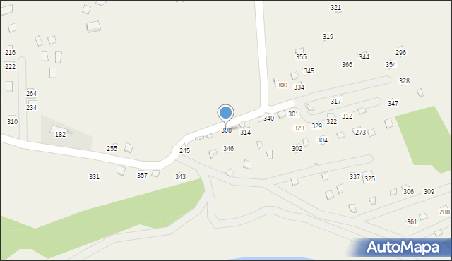 Winiary, Winiary, 308, mapa Winiary