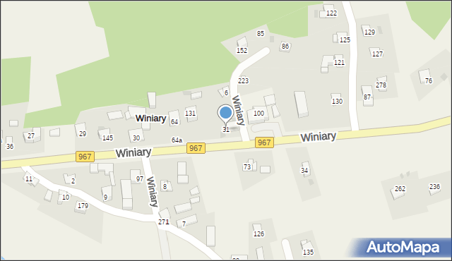 Winiary, Winiary, 31, mapa Winiary