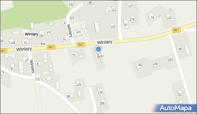 Winiary, Winiary, 34, mapa Winiary