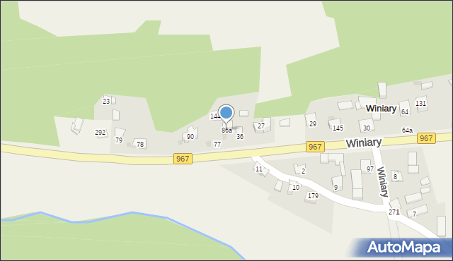 Winiary, Winiary, 86a, mapa Winiary