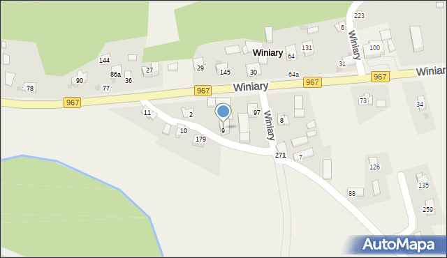 Winiary, Winiary, 9, mapa Winiary