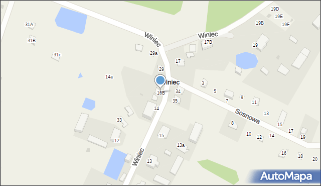 Winiec, Winiec, 16B, mapa Winiec