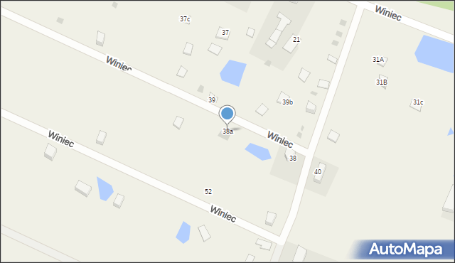 Winiec, Winiec, 38a, mapa Winiec