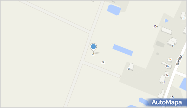 Winiec, Winiec, 4l, mapa Winiec