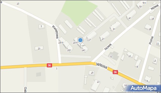 Wińsko, Witosa Wincentego, 14/II, mapa Wińsko