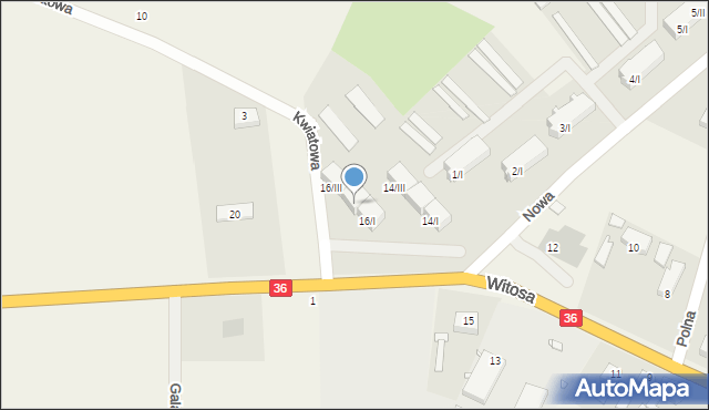 Wińsko, Witosa Wincentego, 16/II, mapa Wińsko