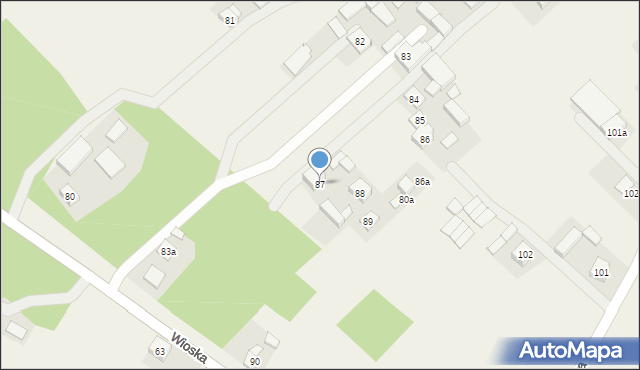 Wioska, Wioska, 87, mapa Wioska