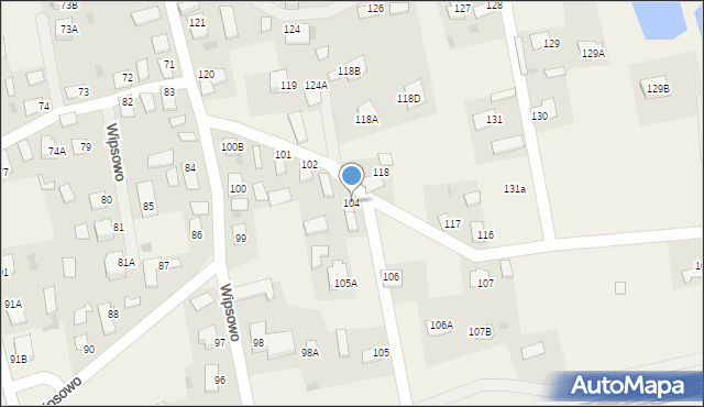 Wipsowo, Wipsowo, 104, mapa Wipsowo
