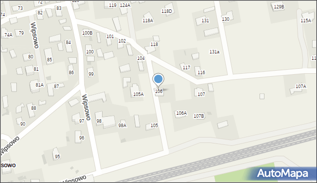 Wipsowo, Wipsowo, 106, mapa Wipsowo