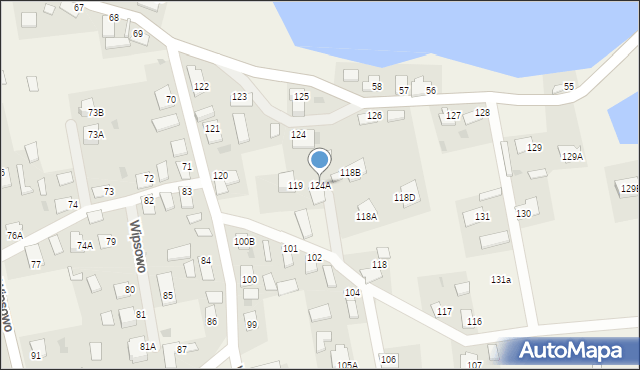 Wipsowo, Wipsowo, 124A, mapa Wipsowo