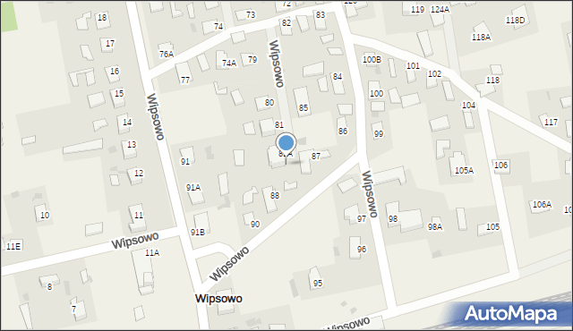 Wipsowo, Wipsowo, 81B, mapa Wipsowo