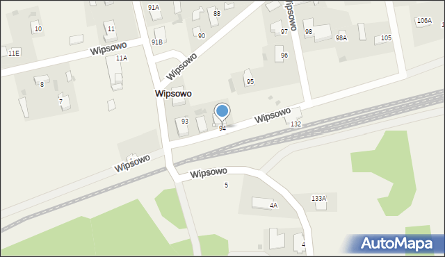 Wipsowo, Wipsowo, 94, mapa Wipsowo