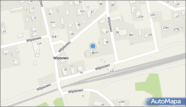 Wipsowo, Wipsowo, 95, mapa Wipsowo