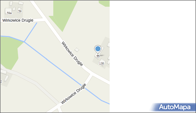 Wirkowice Drugie, Wirkowice Drugie, 55, mapa Wirkowice Drugie
