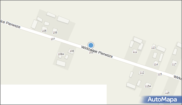Wirkowice Pierwsze, Wirkowice Pierwsze, 109, mapa Wirkowice Pierwsze