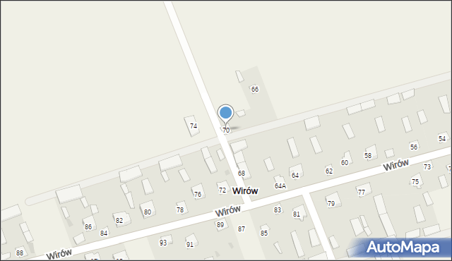 Wirów, Wirów, 70, mapa Wirów