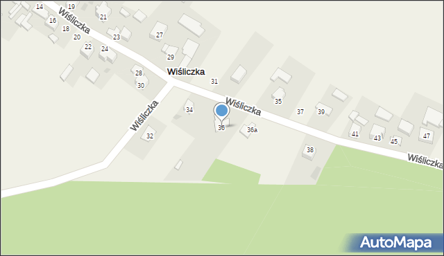 Wiśliczka, Wiśliczka, 36, mapa Wiśliczka