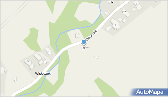 Wisłoczek, Wisłoczek, 28, mapa Wisłoczek