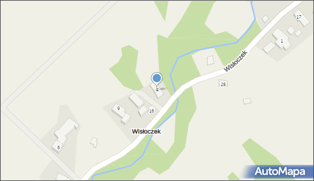 Wisłoczek, Wisłoczek, 4, mapa Wisłoczek