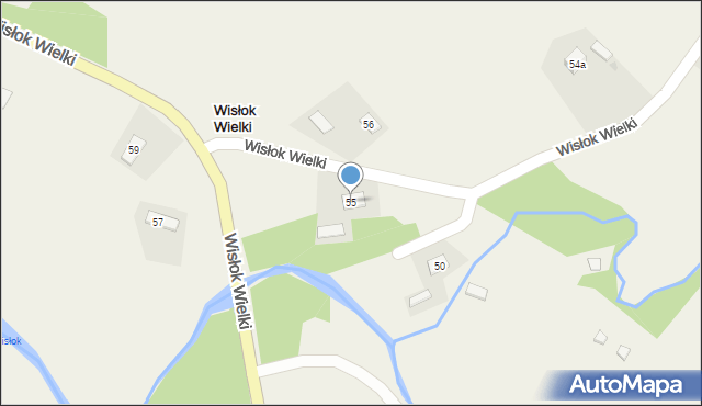 Wisłok Wielki, Wisłok Wielki, 55, mapa Wisłok Wielki