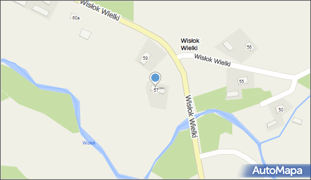 Wisłok Wielki, Wisłok Wielki, 57, mapa Wisłok Wielki