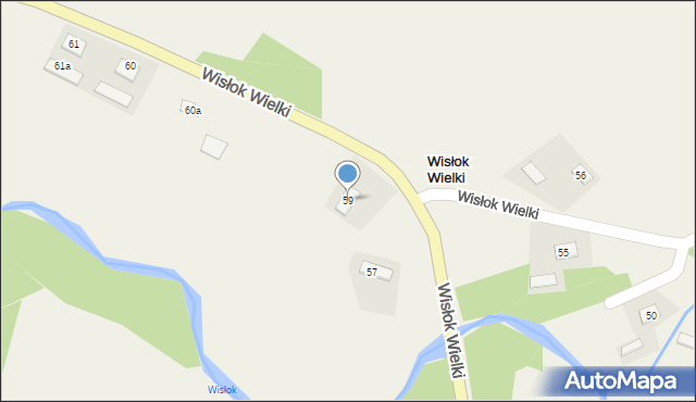 Wisłok Wielki, Wisłok Wielki, 59, mapa Wisłok Wielki